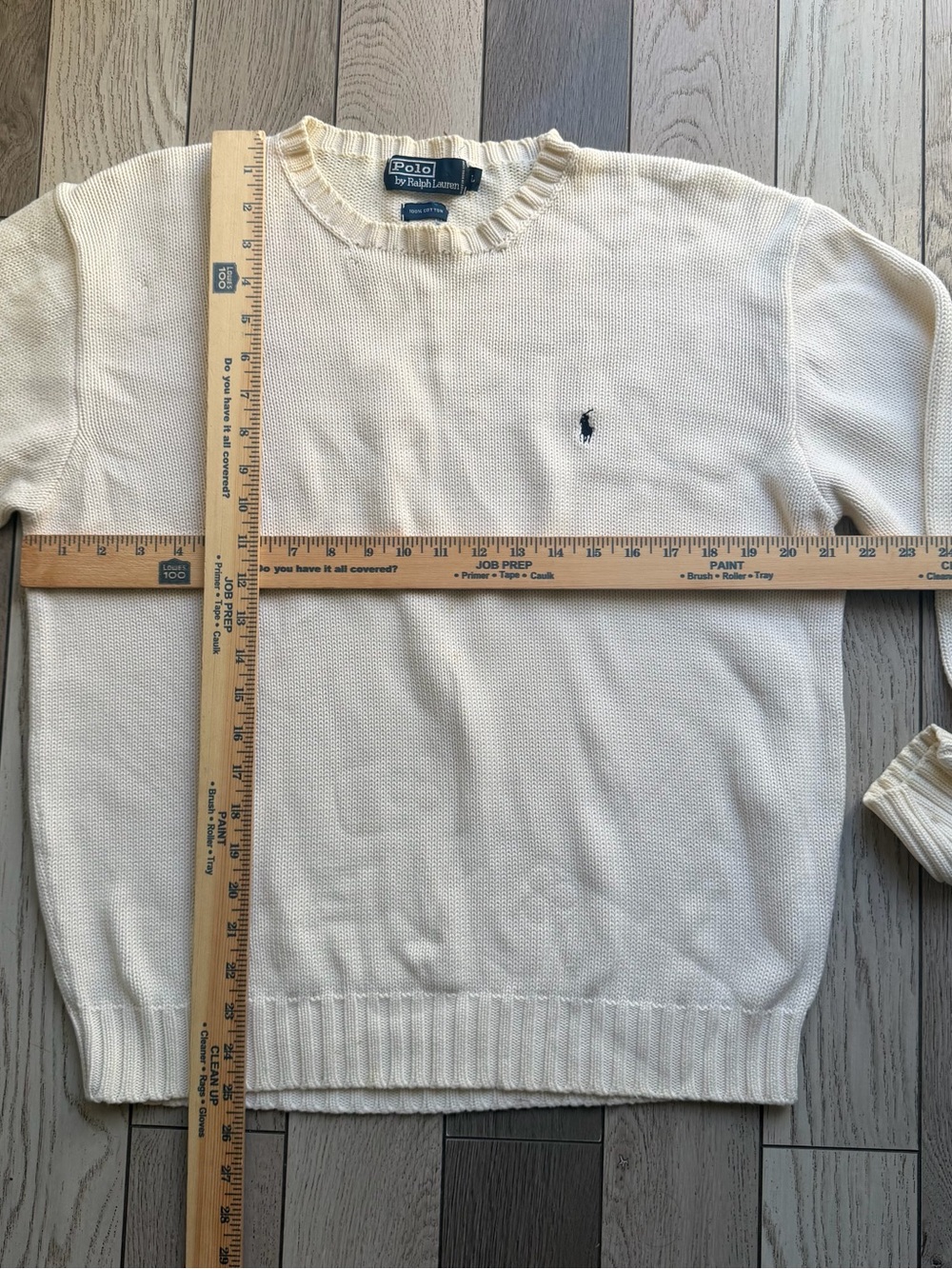 Vintage Men’s Polo by Ralph Lauren Off-White Crewneck Sweater L - Picture 3 of 7